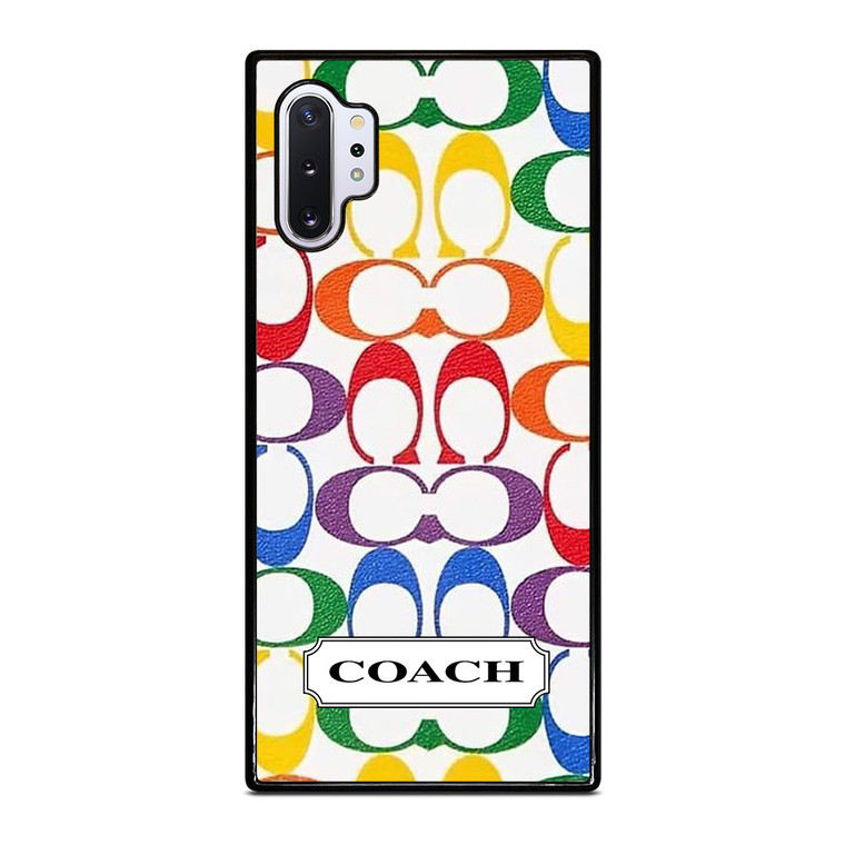 COACH NEW YORK LEATHERWARE LOGO COLORFUL Samsung Galaxy Note 10 Plus Case Cover