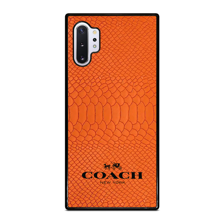 COACH NEW YORK LOGO ORANGE SKIN Samsung Galaxy Note 10 Plus Case Cover