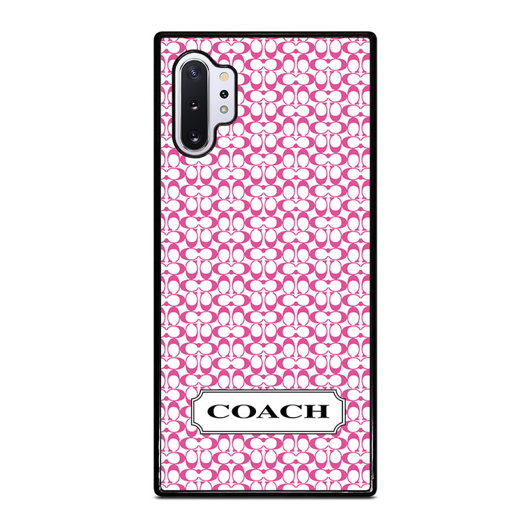 COACH NEW YORK LOGO PATTERN PINK Samsung Galaxy Note 10 Plus Case Cover