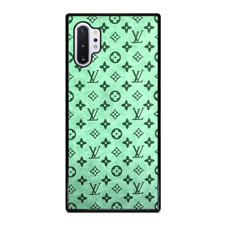 LOUIS VUITTON LOGO GREEN ICON PATTERN Samsung Galaxy Note 10 Plus Case Cover