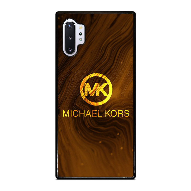 MICHAEL KORS GOLDEN MARBLE LOGO ICON Samsung Galaxy Note 10 Plus Case Cover