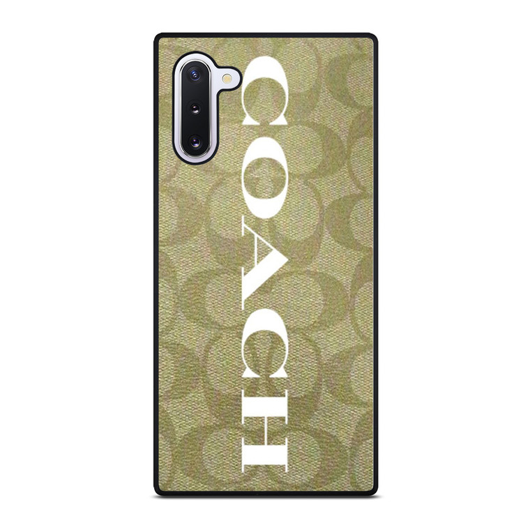 COACH NEW YORK GREEN LOGO PATTERN Samsung Galaxy Note 10 Case Cover