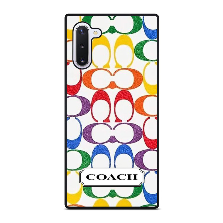 COACH NEW YORK LEATHERWARE LOGO COLORFUL Samsung Galaxy Note 10 Case Cover