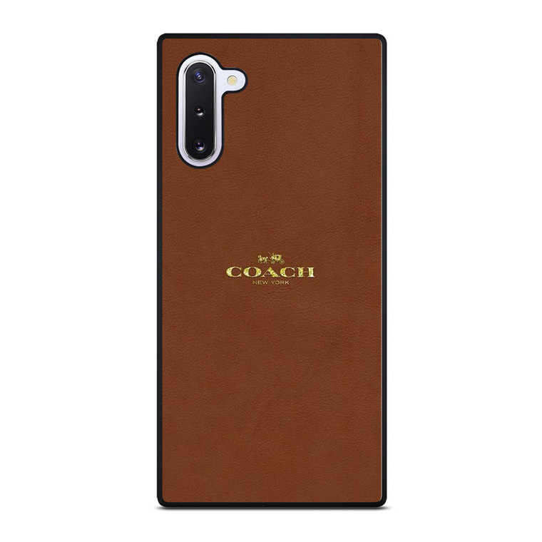 COACH NEW YORK LOGO BROWN Samsung Galaxy Note 10 Case Cover