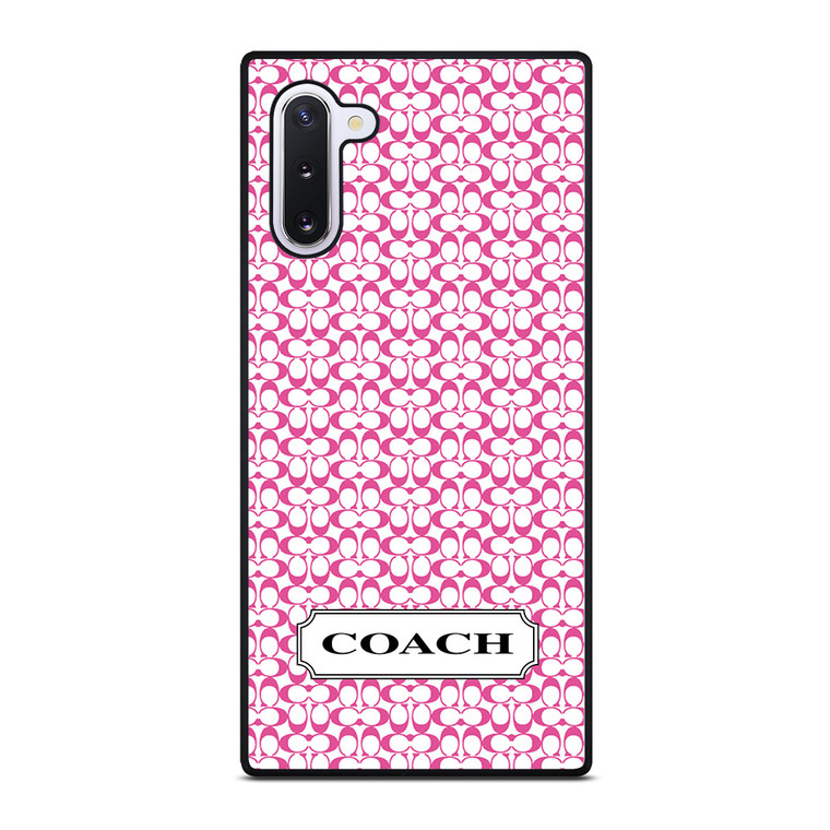 COACH NEW YORK LOGO PATTERN PINK Samsung Galaxy Note 10 Case Cover