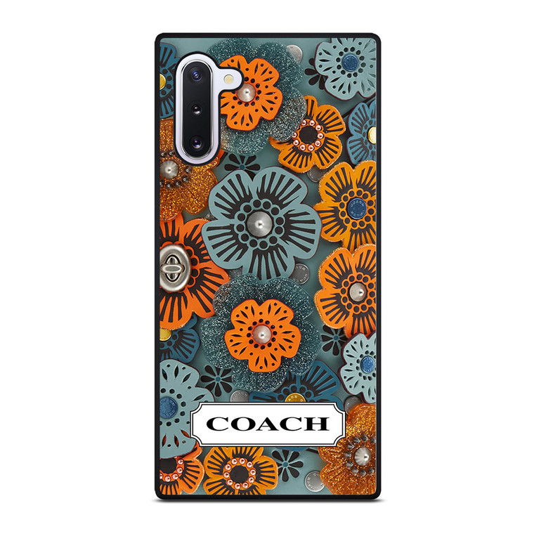 COACH NEW YORK LOGO TEA ROSE PATTERN Samsung Galaxy Note 10 Case Cover