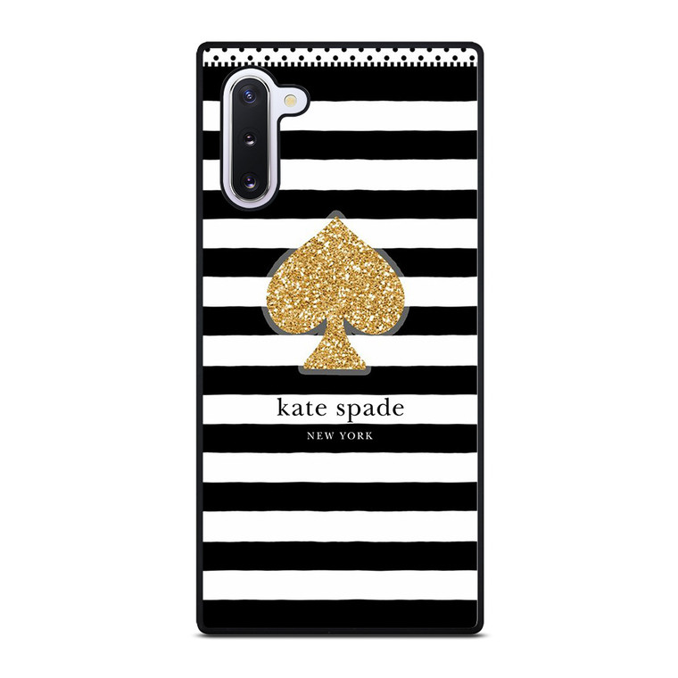 KATE SPADE NEW YORK GOLD LOGO STRIPES PATTERN Samsung Galaxy Note 10 Case Cover