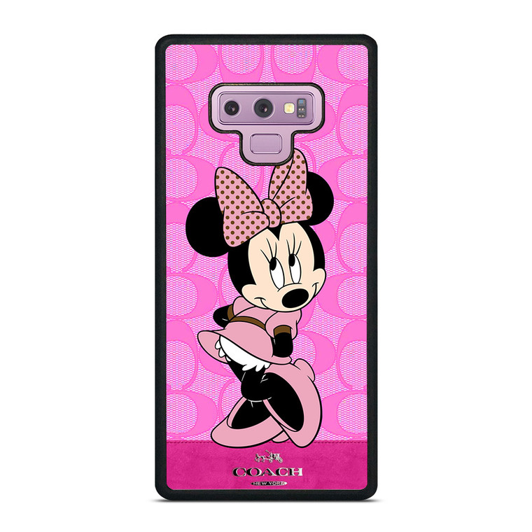 COACH NEW YORK PINK LOGO MINNIE MOUSE DISNEY Samsung Galaxy Note 9 Case Cover