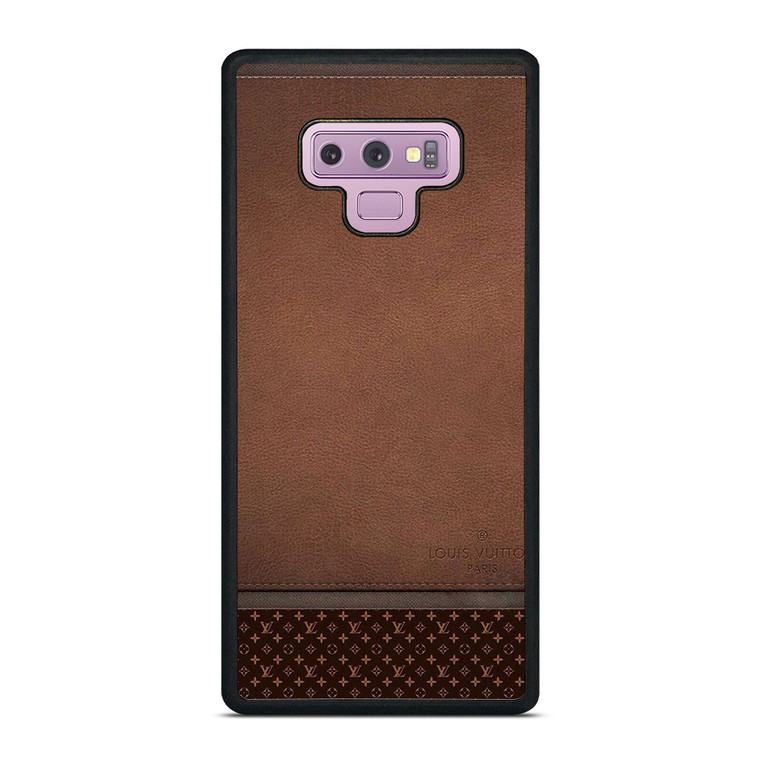 LV LOUIS VUITTON LOGO BROWN LEATHER BAG Samsung Galaxy Note 9 Case Cover