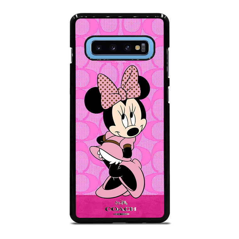 COACH NEW YORK PINK LOGO MINNIE MOUSE DISNEY Samsung Galaxy S10 Plus Case Cover