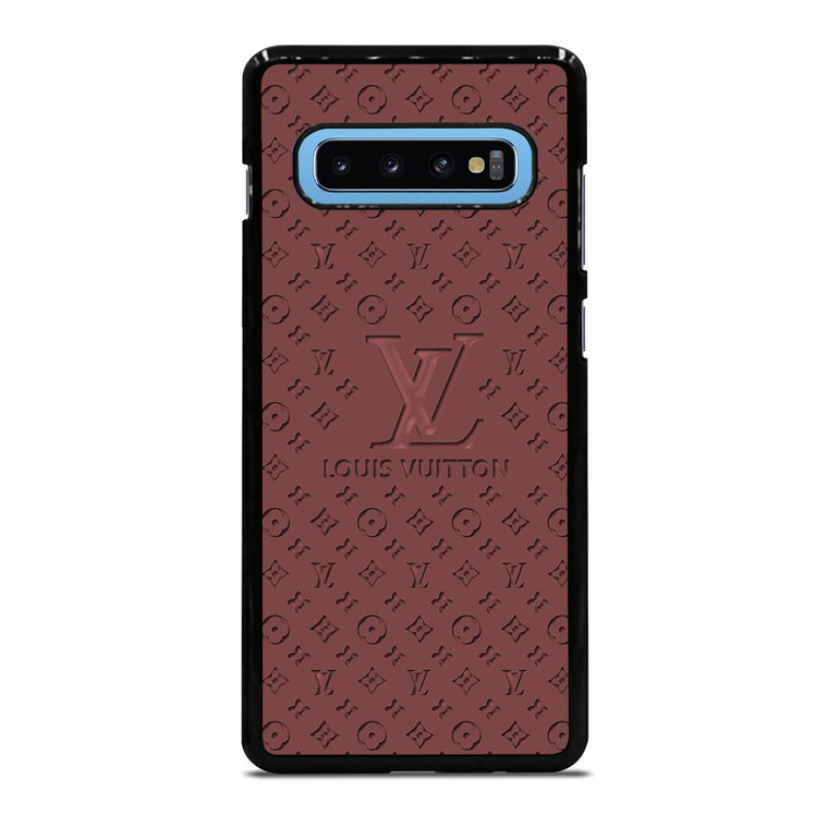 LOUIS VUITTON LV ROSE BROWN LOGO ICON Samsung Galaxy S10 Plus Case Cover