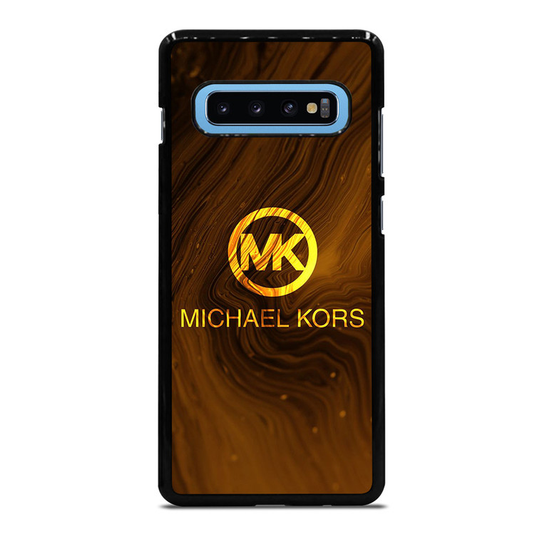 MICHAEL KORS GOLDEN MARBLE LOGO ICON Samsung Galaxy S10 Plus Case Cover