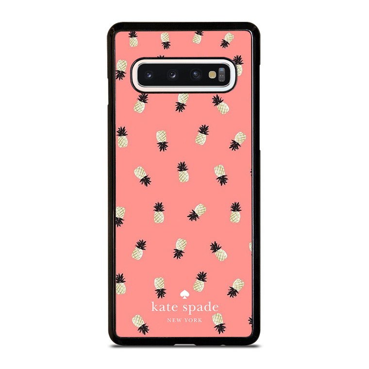 KATE SPADE NEW YORK LOGO PINK PINEAPPLES ICON Samsung Galaxy S10 Case Cover