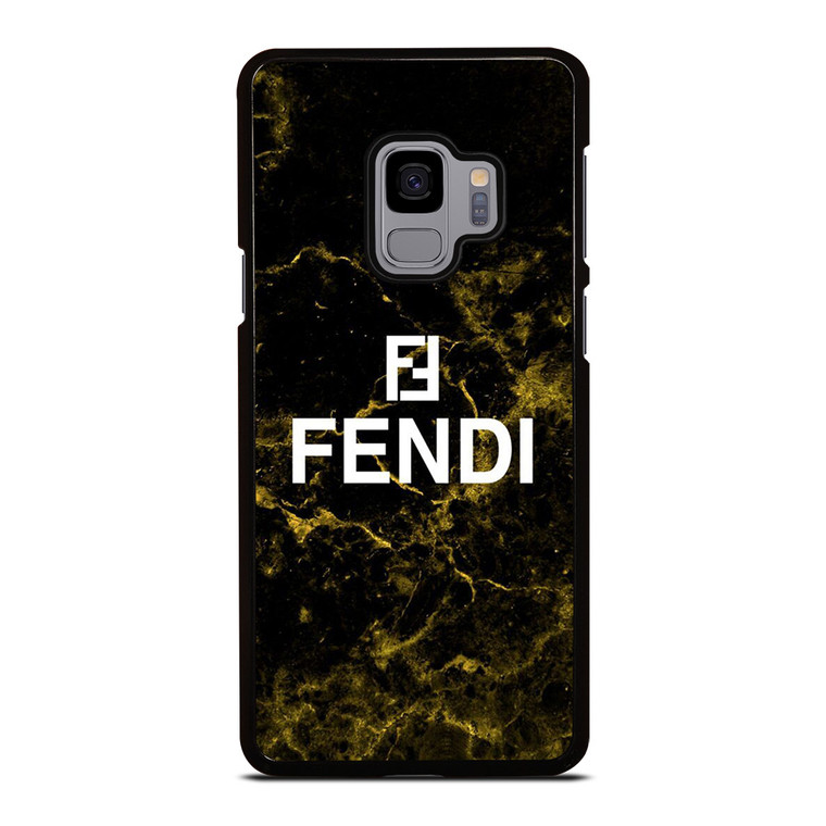 FENDI FASHION ROMA LOGO BLACK MARBLE Samsung Galaxy S9 Case Cover