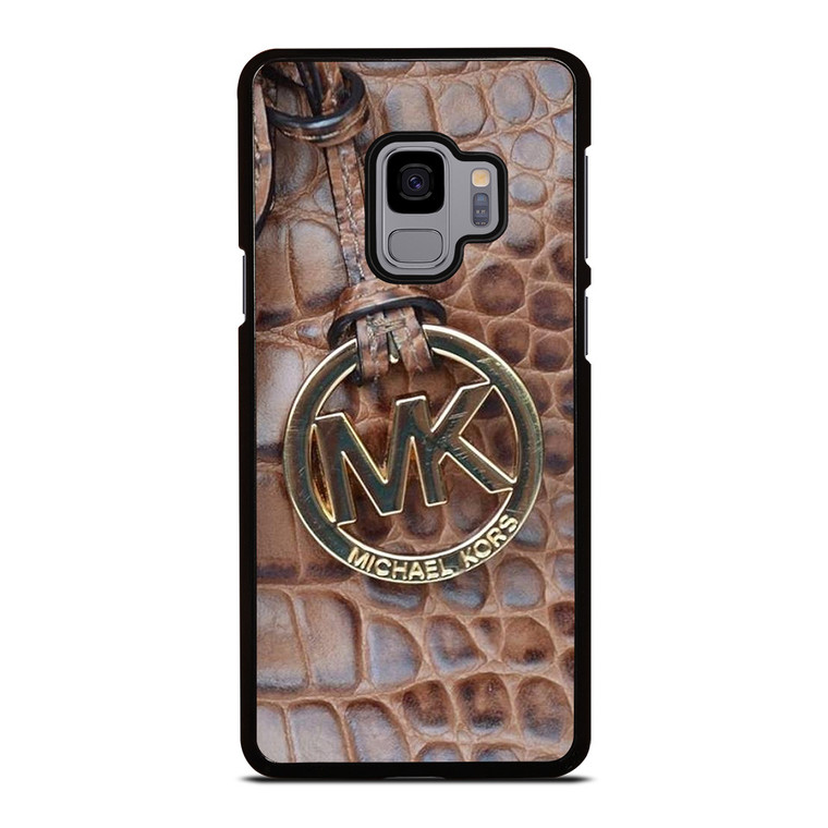 MICHAEL KORS BROWN LEATHER Samsung Galaxy S9 Case Cover