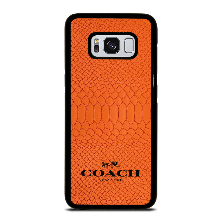 COACH NEW YORK LOGO ORANGE SKIN Samsung Galaxy S8 Case Cover