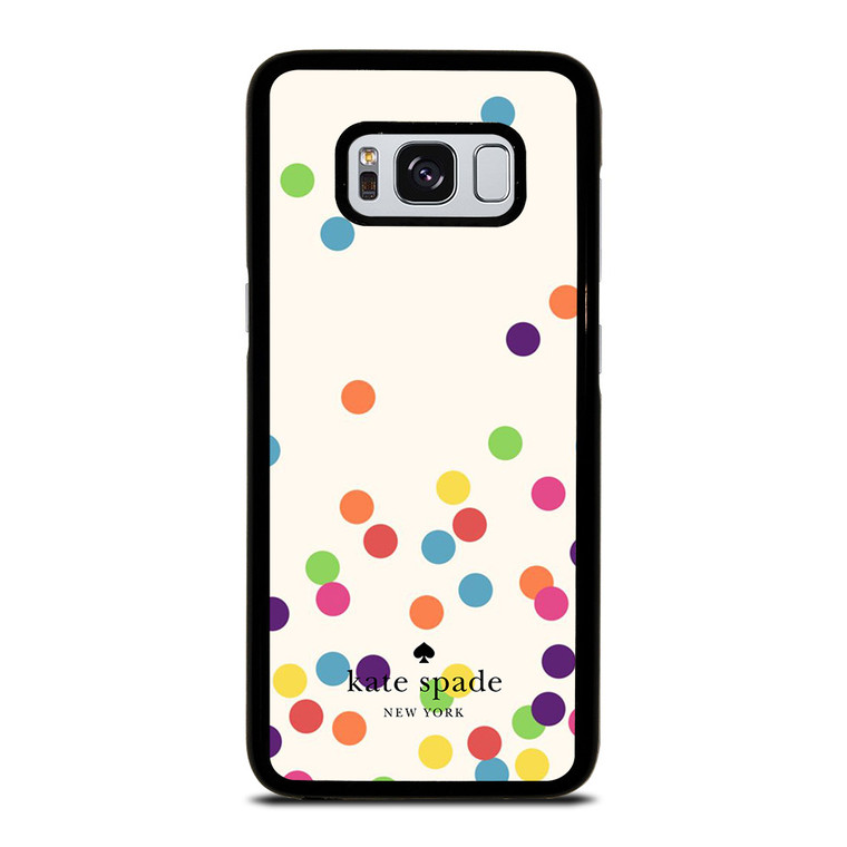 KATE SPADE NEW YORK LOGO COLORFUL POLKADOTS ICON Samsung Galaxy S8 Case Cover