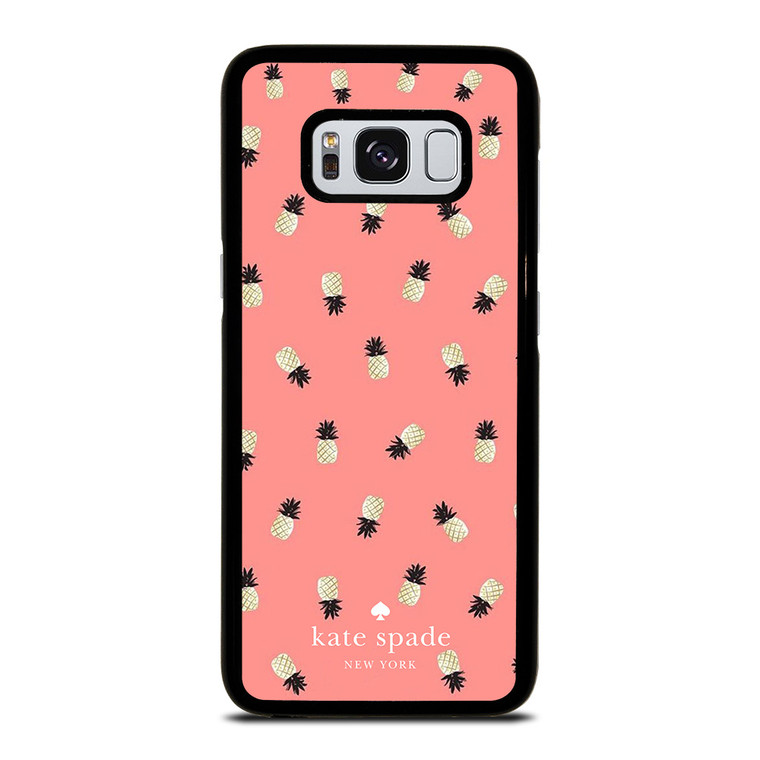 KATE SPADE NEW YORK LOGO PINK PINEAPPLES ICON Samsung Galaxy S8 Case Cover