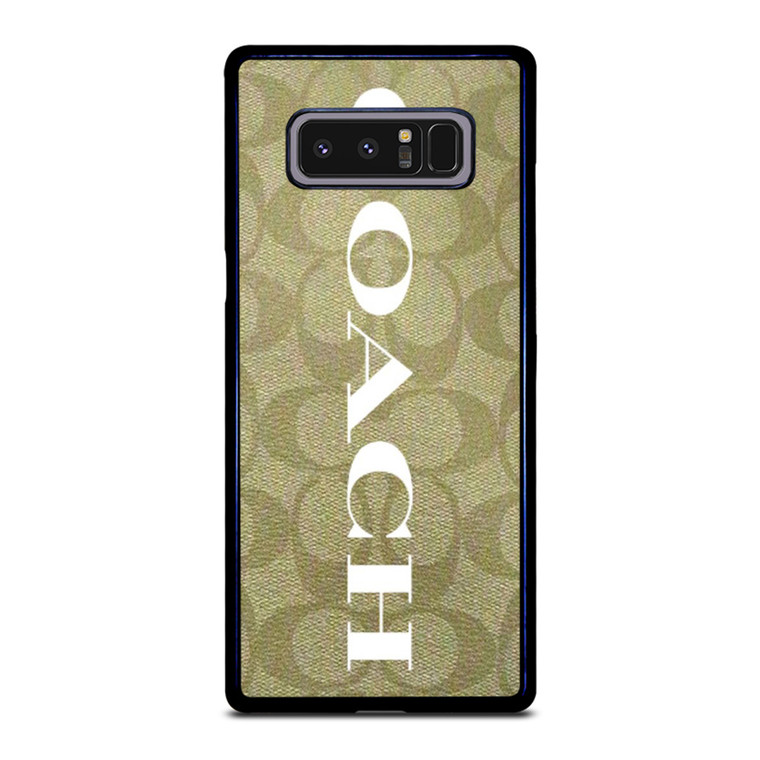 COACH NEW YORK GREEN LOGO PATTERN Samsung Galaxy Note 8 Case Cover