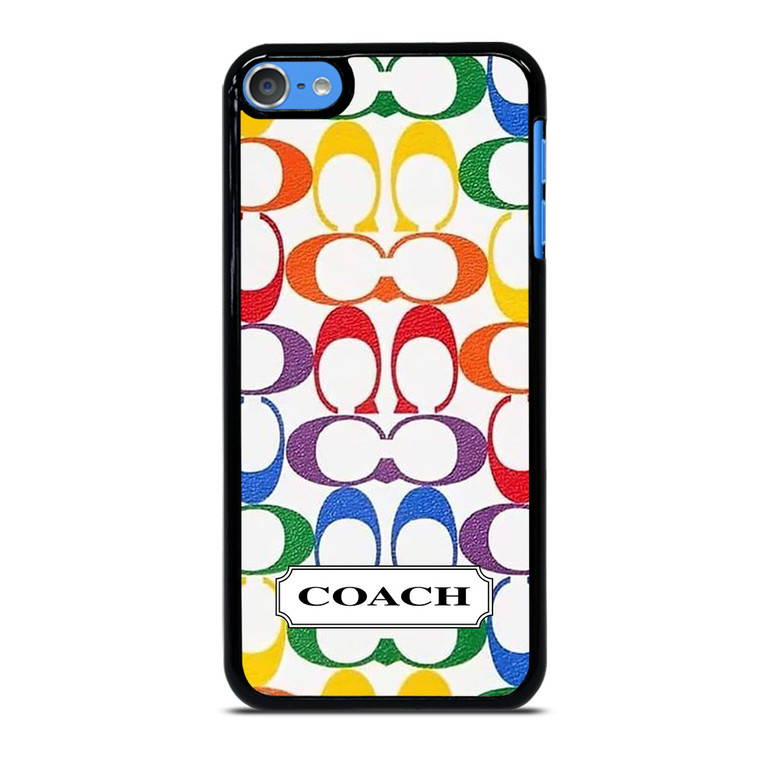 COACH NEW YORK LEATHERWARE LOGO COLORFUL iPod Touch 7 Case Cover