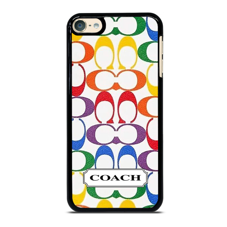 COACH NEW YORK LEATHERWARE LOGO COLORFUL iPod Touch 6 Case Cover