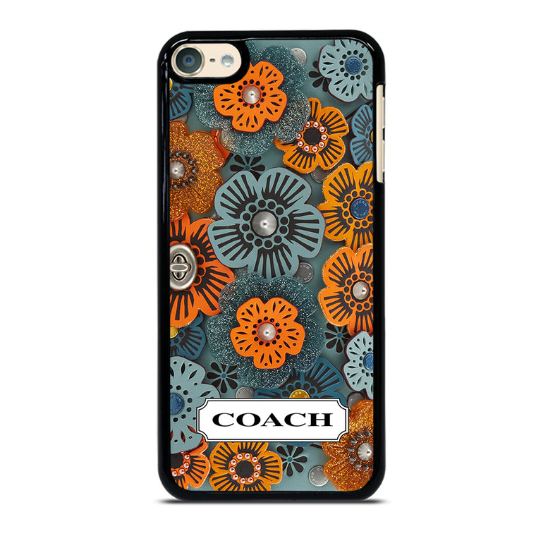 COACH NEW YORK LOGO TEA ROSE PATTERN iPod Touch 6 Case Cover