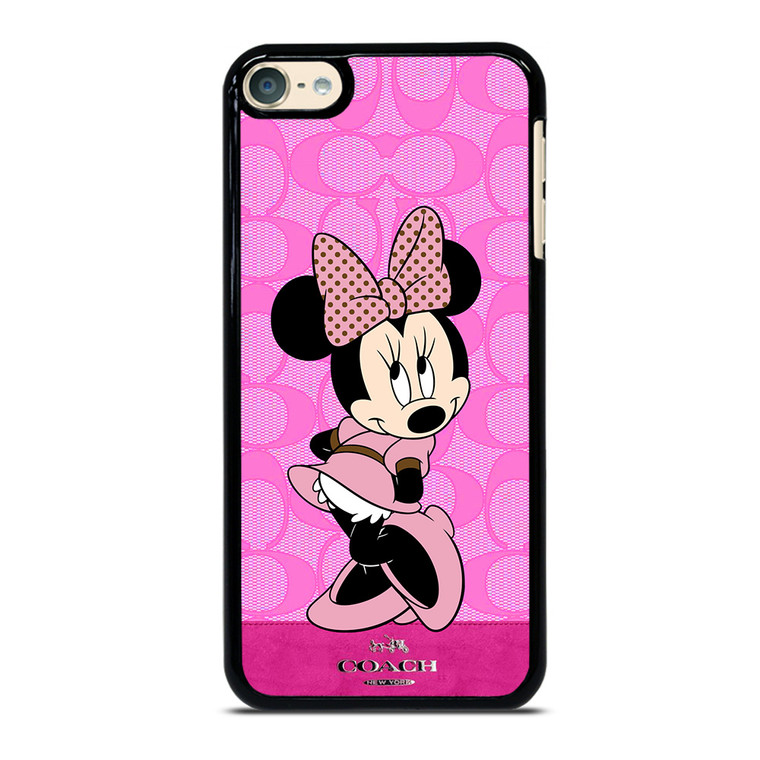 COACH NEW YORK PINK LOGO MINNIE MOUSE DISNEY iPod Touch 6 Case Cover