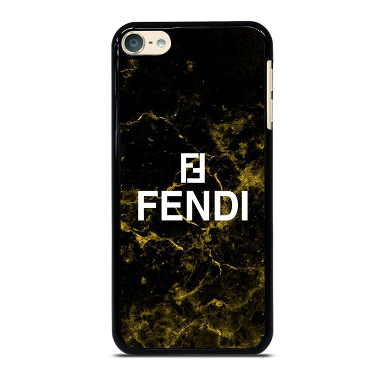 FENDI FASHION ROMA LOGO BLACK MARBLE iPod Touch 6 Case Cover