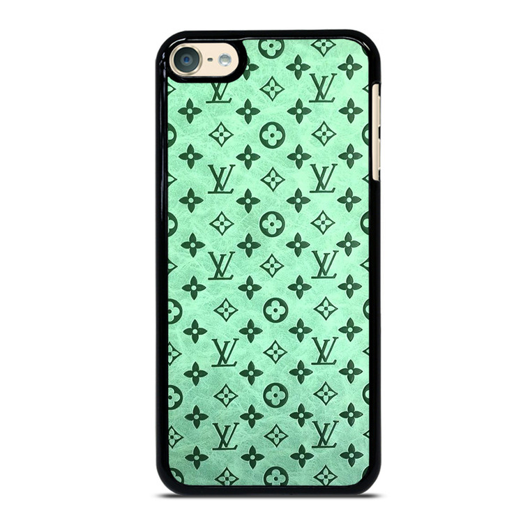 LOUIS VUITTON LOGO GREEN ICON PATTERN iPod Touch 6 Case Cover