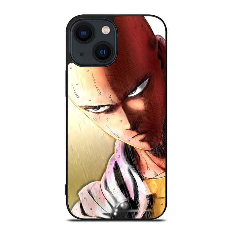 ANIME ONE PUNCH MAN SAITAMA FURIOUS iPhone 14 Plus Case Cover