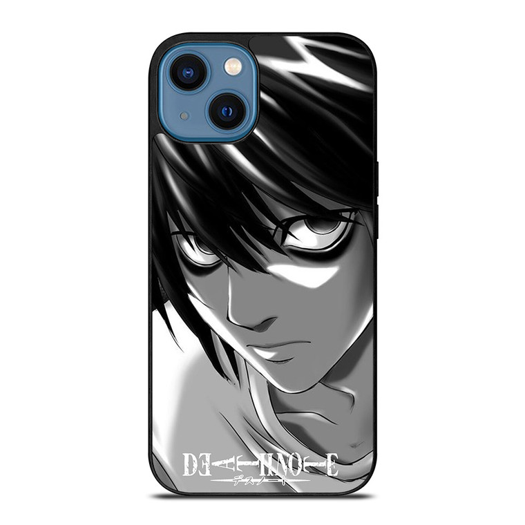 DEATH NOTE ANIME L LAWLIET FACE iPhone 14 Case Cover