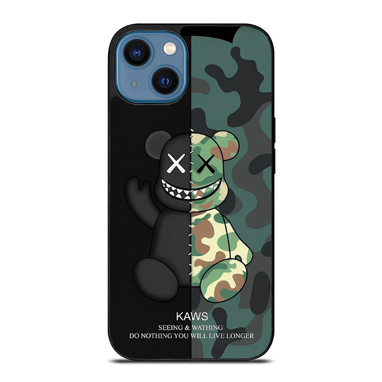 KAWS CAMO SEEING AND WATHING iPhone 14 Case Cover