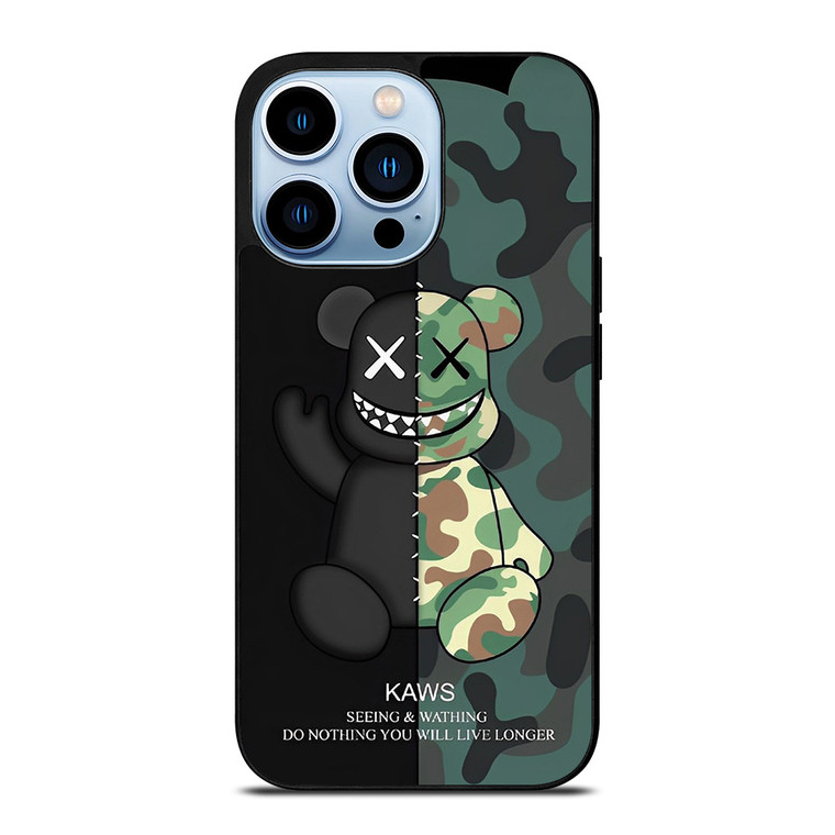 KAWS CAMO SEEING AND WATHING iPhone 13 Pro Max Case Cover