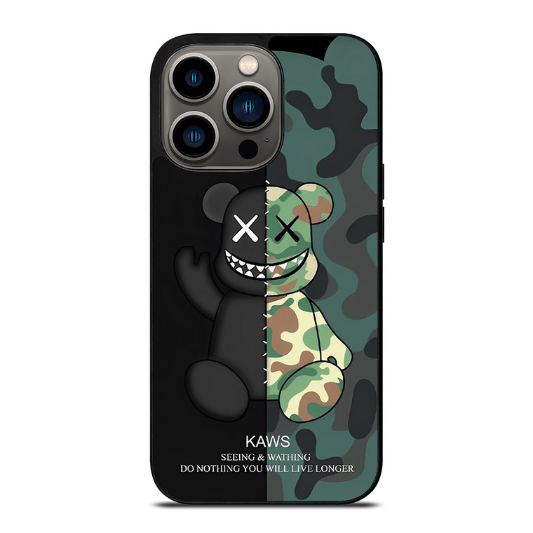 KAWS CAMO SEEING AND WATHING iPhone 13 Pro Case Cover