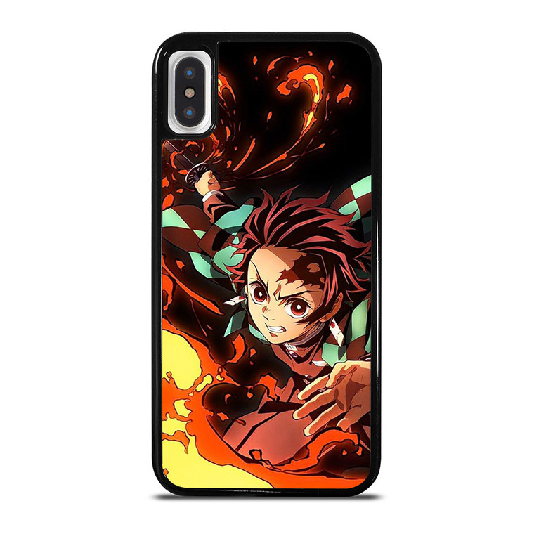 DEMON SLAYER KIMETSU NO YAIBA TANJIRO KAMADO FIRE iPhone X / XS Case Cover