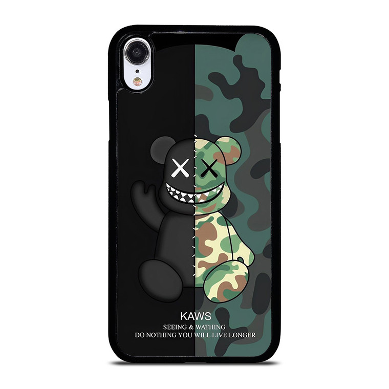 KAWS CAMO SEEING AND WATHING iPhone XR Case Cover