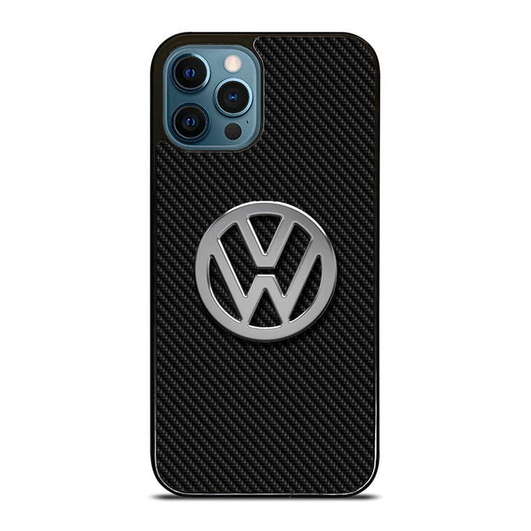 VW VOLKSWAGEN METAL CARBON LOGO iPhone 12 Pro Case Cover