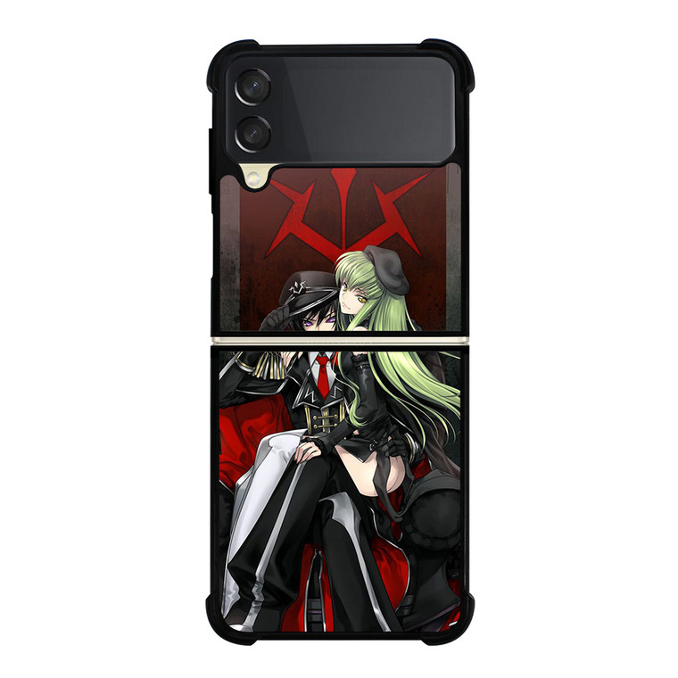 CODE GEASS LELOUCH CAMPEROUGE AND C.C ANIME MANGA Samsung Galaxy Z Flip 3 Case Cover