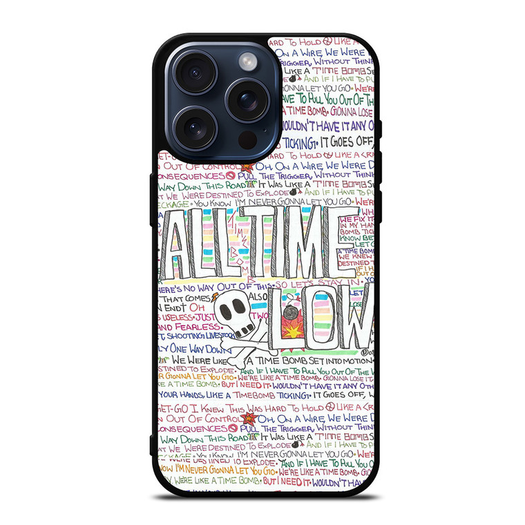 ALL TIME LOW WRITTING iPhone 15 Pro Max Case Cover