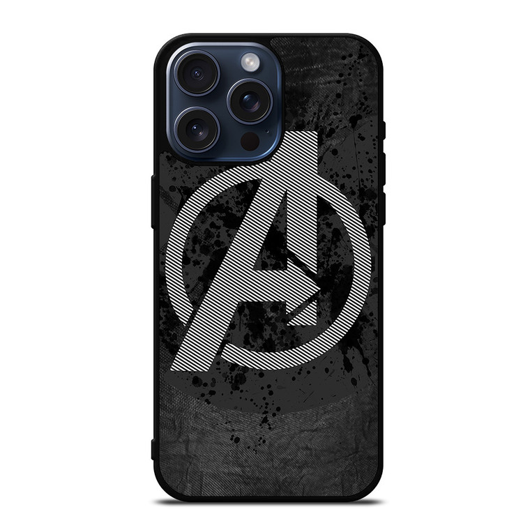 AVENGERS LOGO GRAY iPhone 15 Pro Max Case Cover