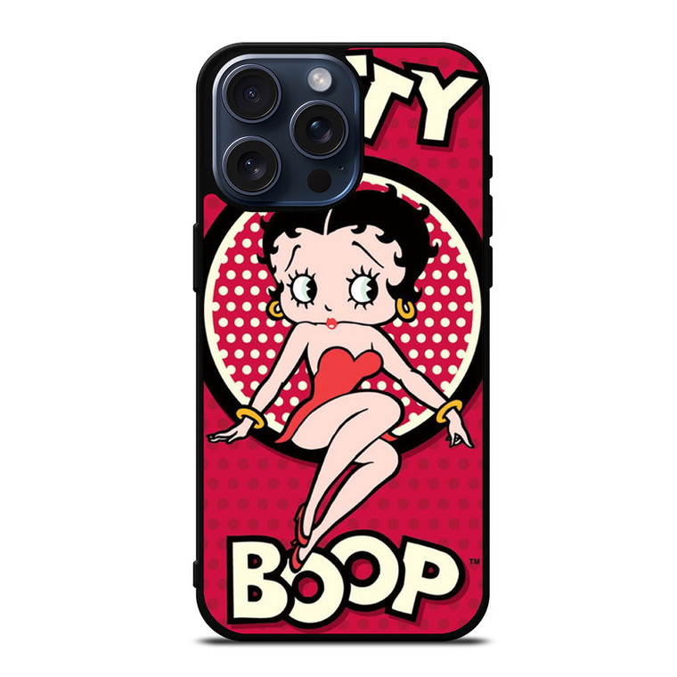 BETTY BOOP CARTOON POLKADOT iPhone 15 Pro Max Case Cover