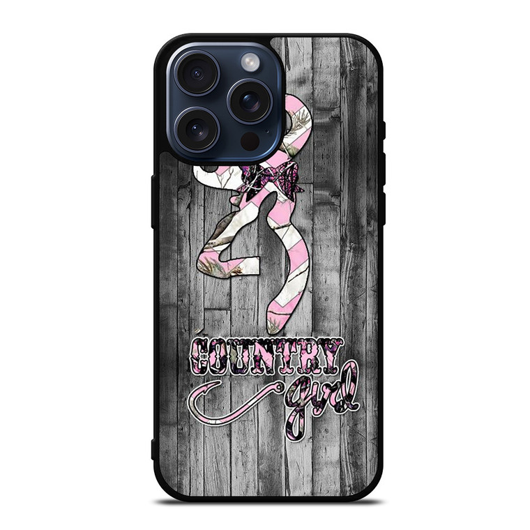 CAMO BROWNING PINK GIRL iPhone 15 Pro Max Case Cover