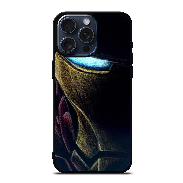 IRONE MAN AVENGERS FACE ART iPhone 15 Pro Max Case Cover