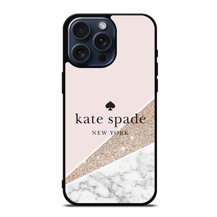 KATE SPADE NEW YORK LOGO SPARKLE MARBLE ICON iPhone 15 Pro Max Case Cover