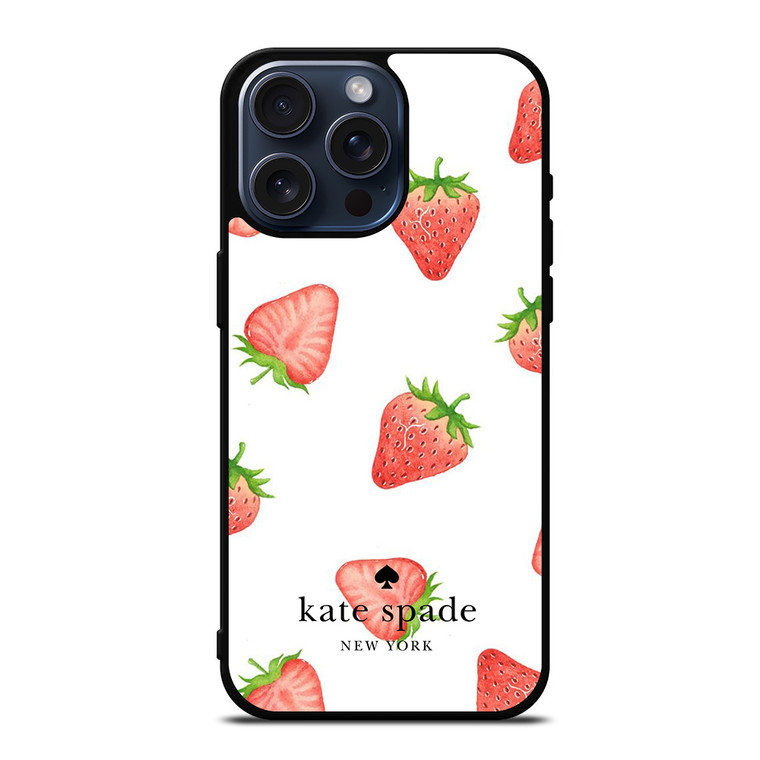 KATE SPADE NEW YORK LOGO STRAWBERRY ICON iPhone 15 Pro Max Case Cover