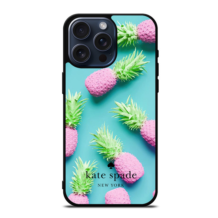 KATE SPADE NEW YORK LOGO SUMMER PINEAPPLE ICON iPhone 15 Pro Max Case Cover