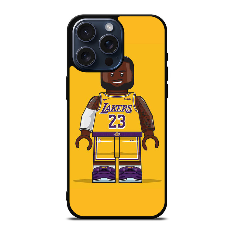 LEBRON JAMES LA LAKERS NBA LEGO BASKETBALL iPhone 15 Pro Max Case Cover