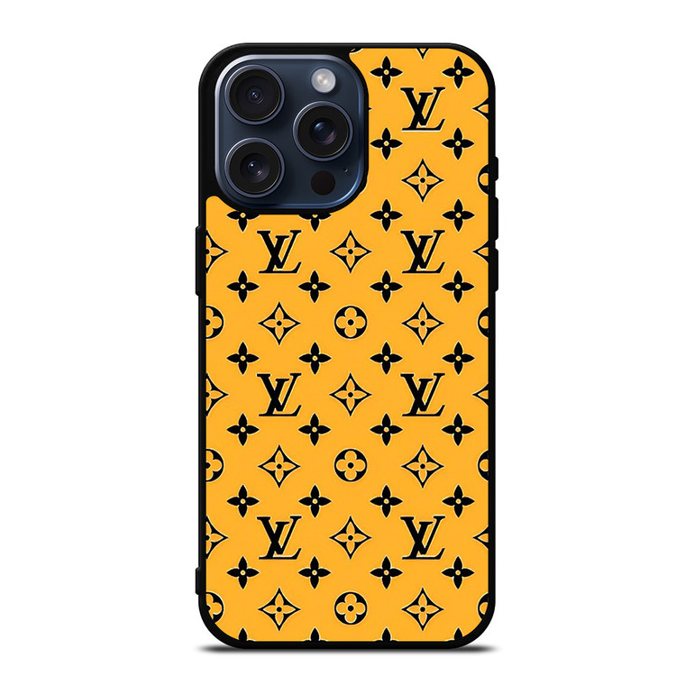 LOUIS VUITTON LV YELLOW PATERN ICON LOGO iPhone 15 Pro Max Case Cover