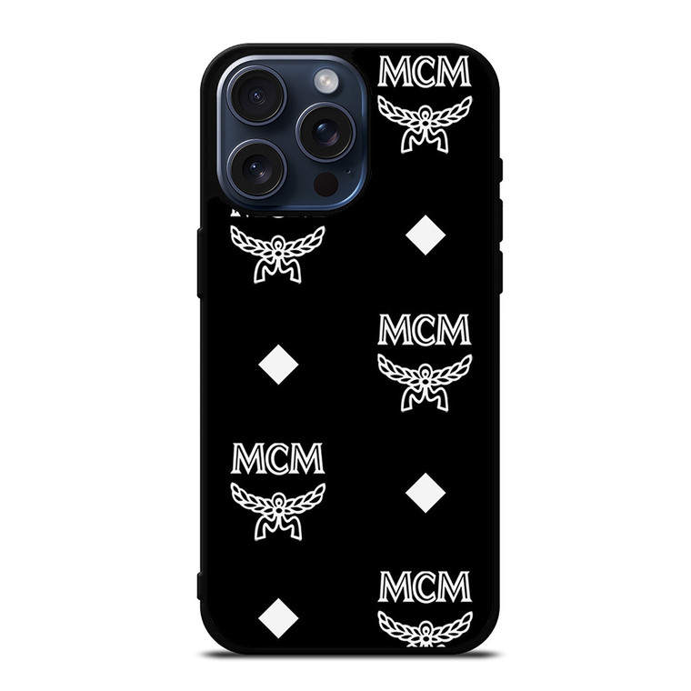 MCM WORLDWIDE LOGO BLACK iPhone 15 Pro Max Case Cover