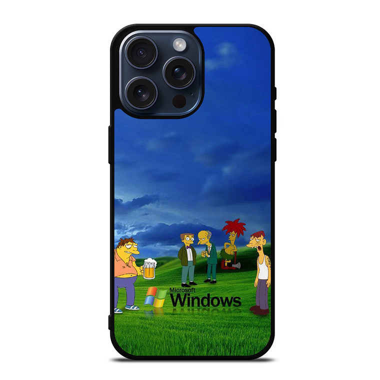 MICROSOFT WINDOWS THE SIMPSONS iPhone 15 Pro Max Case Cover